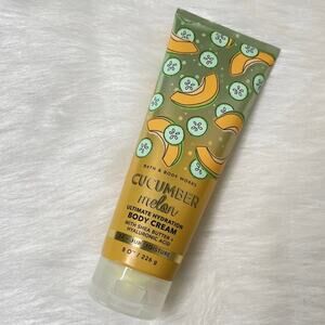 Bath & Body Works CUCUMBER MELON Body Cream Full Size 8 oz - Brand New